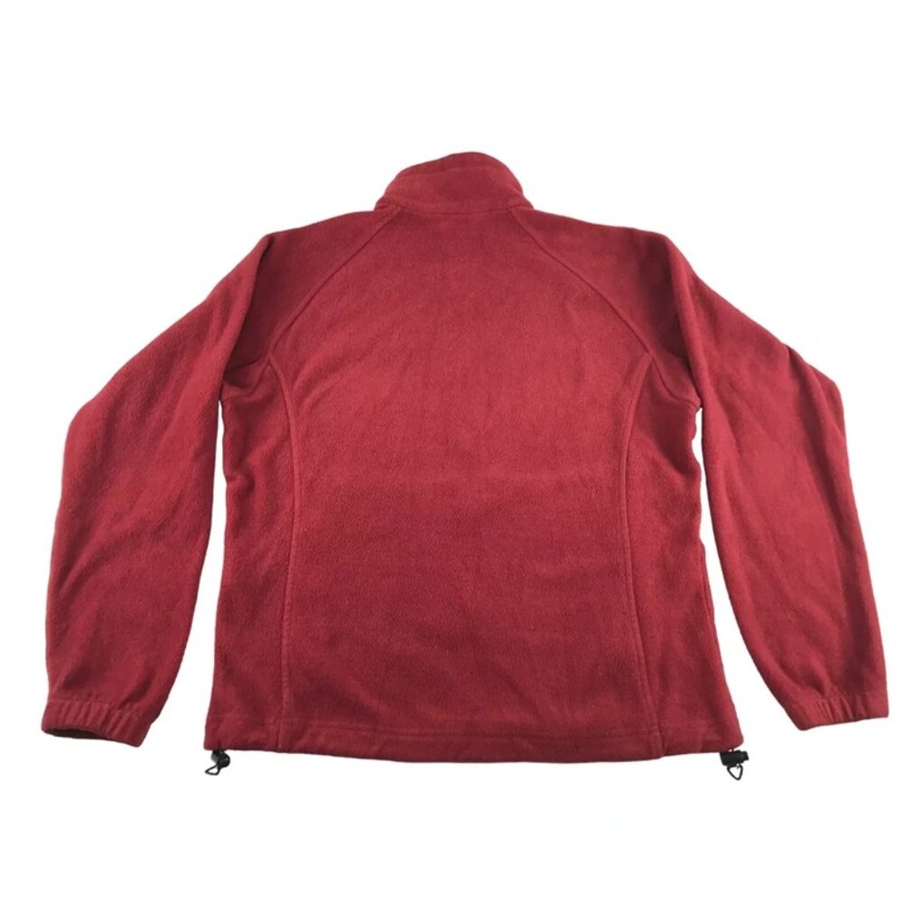Columbia Womens Burgundy Long Sleeves Pocket Full Zip Fleece Jacket Size Medium - Picture 10 of 11